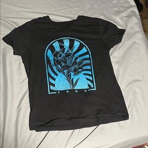 Vans Black Tee with Blue Graphic